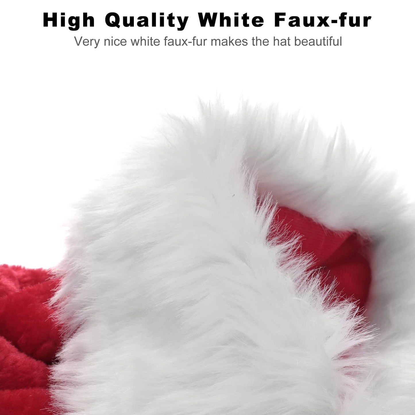 B-Land Unisex-Adult's Santa Hat, Christmas Hats for Adults Women Men Extra Thicken Xmas Holiday Hat with Comfort Liner Red 1 PC