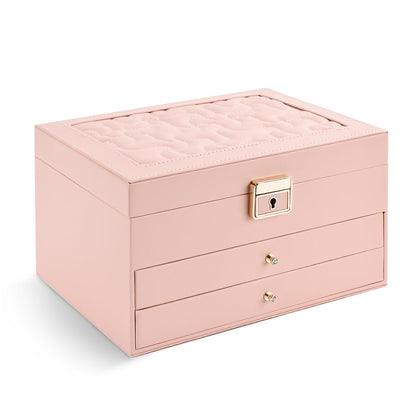 Greenfeather Jewelry Boxes for Women, Jewelry Organizer Box with Lid 3 Layers for Necklaces Rings Earrings and Bracelets Box to Store Jewelry Pink Ideal