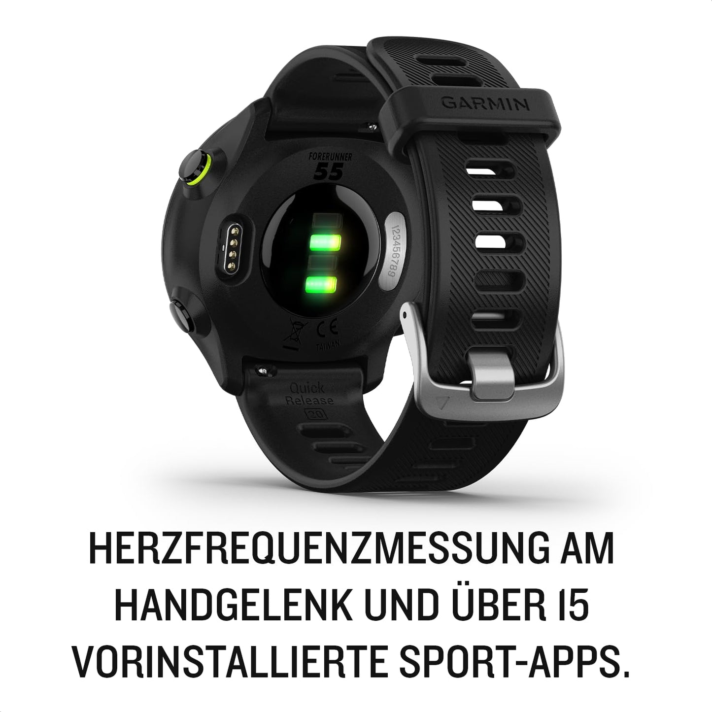 Garmin Forerunner 55 GPS 42mm Running Smartwatch, Easy to use, Lightweight, Training Guidance, Safety & Tracking Features, Black