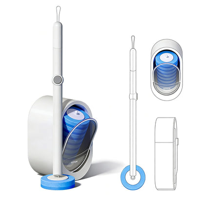 SOPAMI Disposable Toilet Cleaning System - Toilet Wand Kit with 16 High-Performance Refills, Wall Mounted Toilet Brush and Holder for Deep Cleaning Bathroom