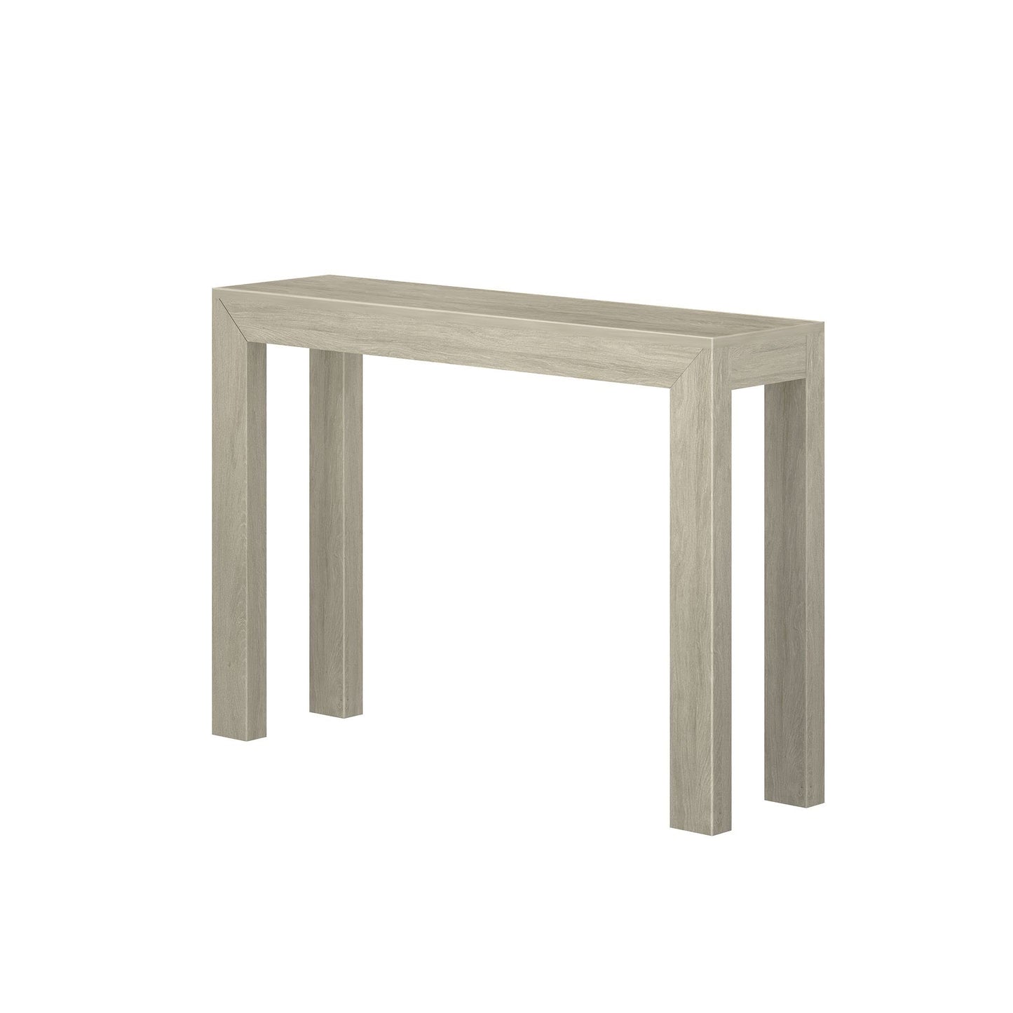 Plank+Beam Modern 46 Inch Console Table, Solid Pine Wood Entryway Table, Narrow Sofa Table for Hallway or Living Room, Seashell