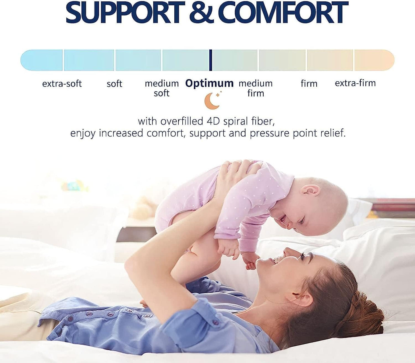 Mattress Topper Queen for Back Pain, Extra Thick Mattress Pad Cover, Plush Pillow Top, Deep Elastic Pocket, Grey, 60"X80"+20"