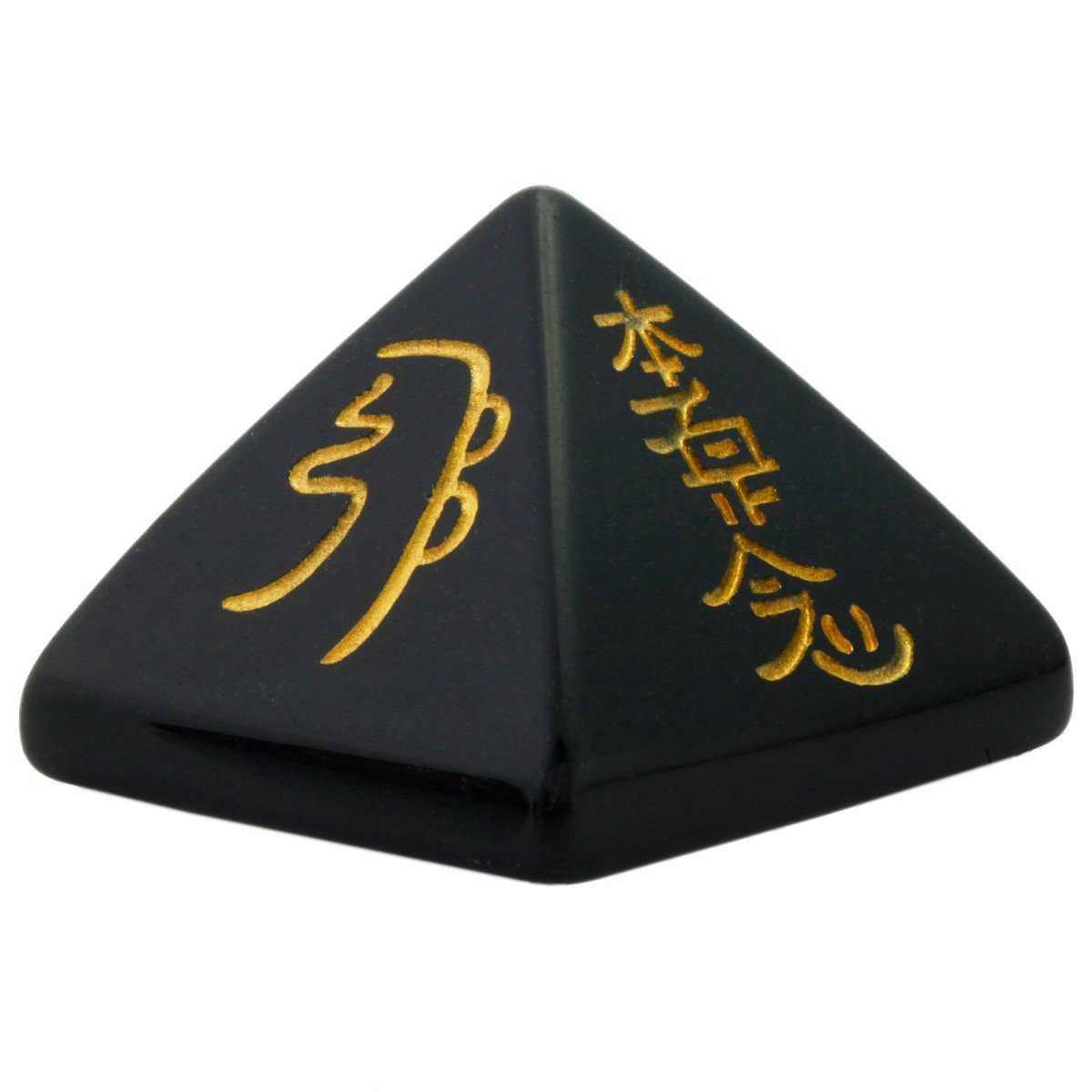 Rockcloud Healing Crystal Black Obsidian Orgone Chakra Pyramid Metaphysical Stone Figurine