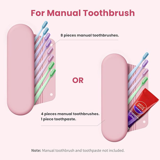 Silicone Electric Toothbrush Travel Case, Manual Toothbrush Travel Cover
