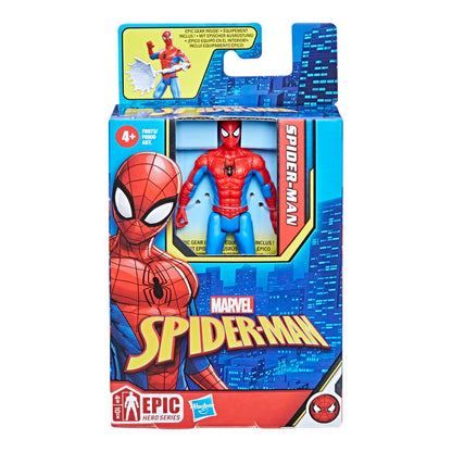 Marvel Epic Hero Series Classic Spider-Man Action Figure, 4-Inch Small Toy, With Accessory, Marvel Action Figures for Kids Ages 4 and Up, Medium