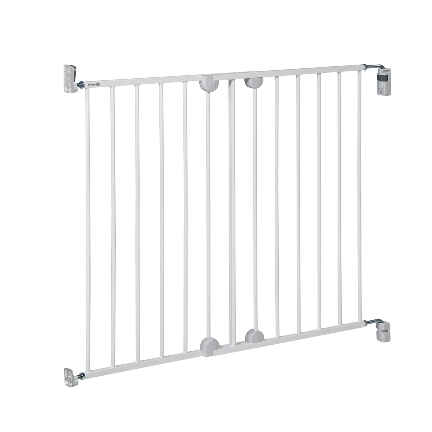 Safety 1st Wall Fix Extending, Safety Gate, Door and Stair Gate, Baby Gate also suitable for Dogs, Six Months to Two Years, Metal White (Pack of 1)