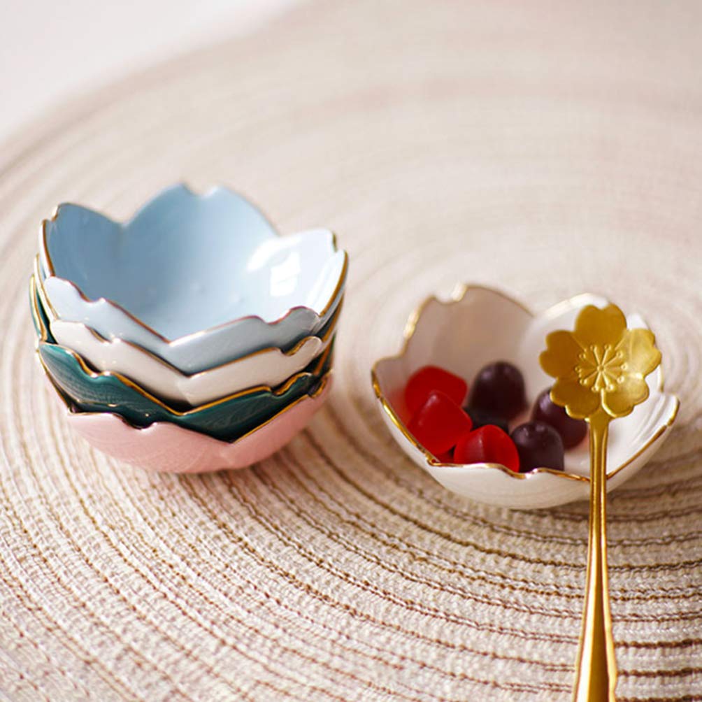 Yardwe Seasoning Dipping Bowl Set 2Pcs Porcelain Sauce Dishes 2.75 Inch Ceramic Condiment Plates for Kitchen Dining Bbq and Outdoor
