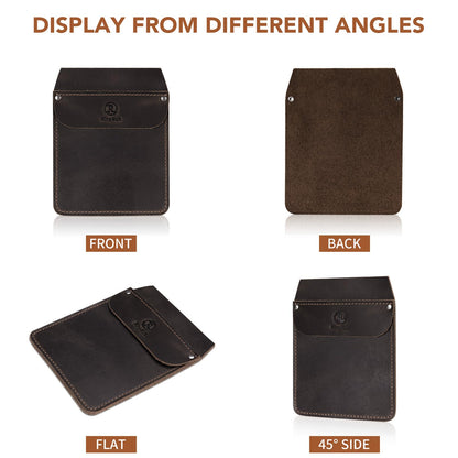 RingSun Genuine Leather Pocket Protector for Men, Durable Pocket Tool Pouch, Jeans Shirts Pocket Protector for Tools Pens