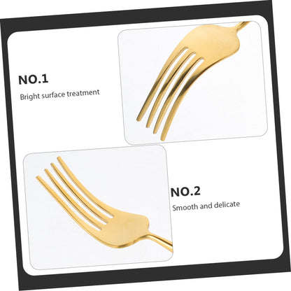 DECHOUS Stainless Steel Flatware Glossy Dessert Spoon and Appetizer Fork Household Cutlery Kit with Firm Grip for Daily Dining and Restaurant Use