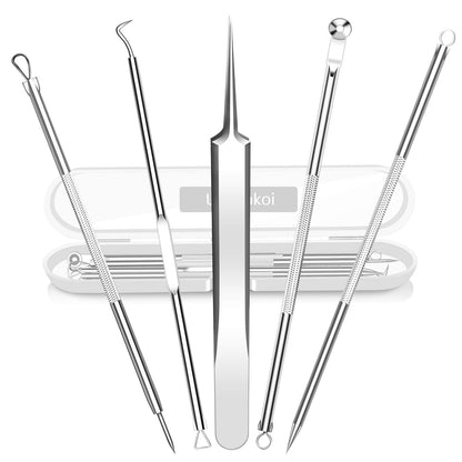 Blackhead Remover Tools Pimple Popper Tool Kit, Comedones Extractor Acne Removal Kit for Blemish, Black Head Remover for face Risk Free Treatment for Whitehead Popping