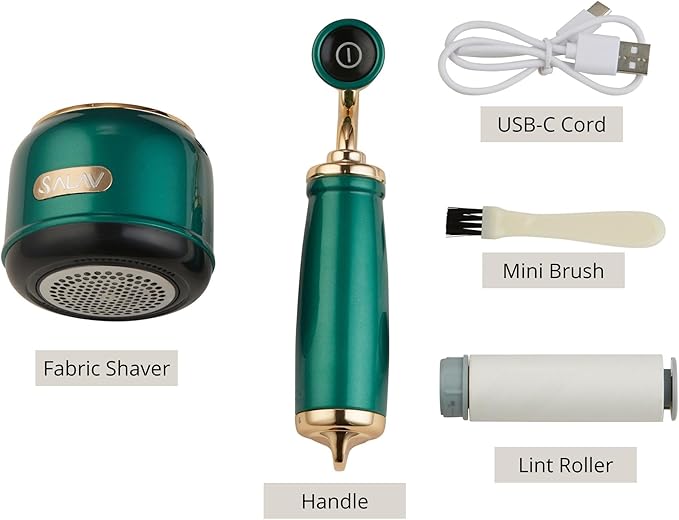 SALAV® Retro Edition Rechargeable Fabric Shaver and Lint Roller