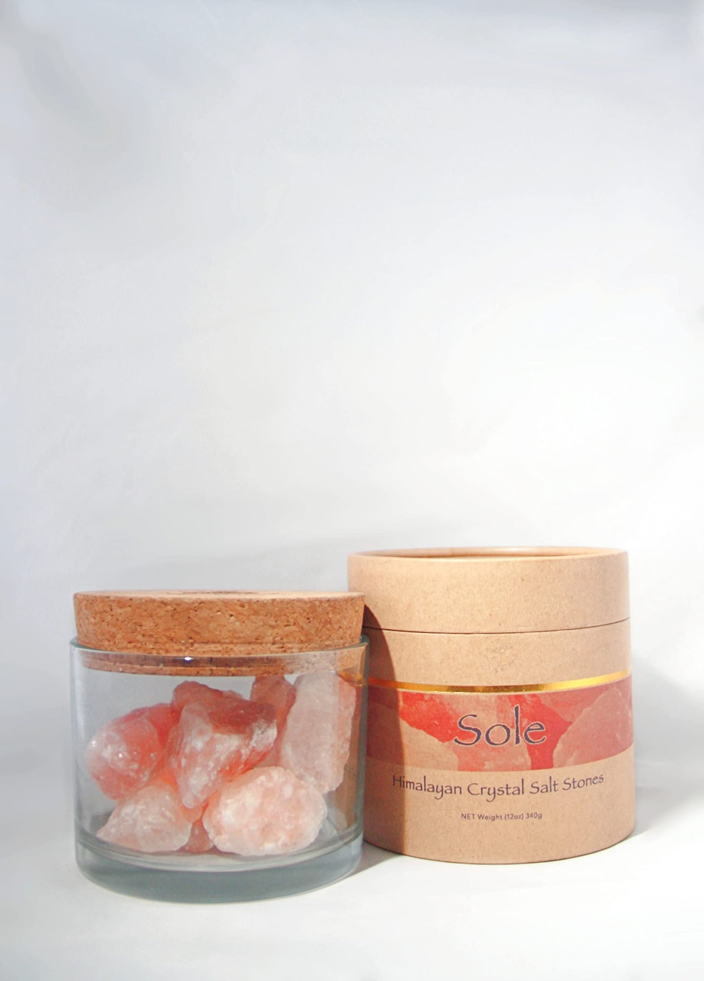 Original Himalayan Crystal Salt® Sole Jar + Stones | A Natural Electrolyte Solution to Support Hydration, pH Balance and Healthy Metabolism* (Glass Jar + Spoon + Stones)