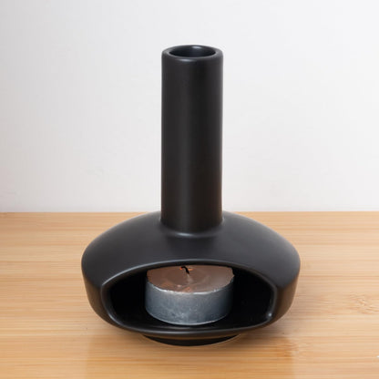 Tnstbiee Cute Modern Palo Santo Holder, Handcrafted Mid-Century Ceramic Burner for Stick and Incense Cone, Decorative holder with Chimney Design for Yoga & Meditation Spaces, Ideal Gift for Home Decor