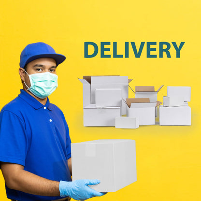 Calenzana 5x5x5 Inches Shipping Boxes Set of 50, White Corrugated Cardboard Box for Packing Mailing Small Business