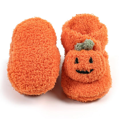QWZban Halloween Baby Booties Infant Newborn Boys Girls Slippers Warm Crib Sock Shoes Indoor First Walker Prewalker