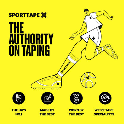 6 Rolls SPORTTAPE Self Adhesive Cohesive Bandage, Dog Bandage, Vet Wrap for Horses | 7.5cm x 4.5m - Black | Cohesive Wrap for Compression | Football Sock Tape, Shin Pad Tape, Wrist & Ankle