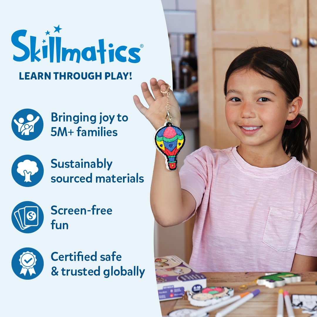 Skillmatics Scissor Skills Activity Book - Snip Snip, 25 Fun Cutting & Creative Activities for Preschoolers, 2 Child-Safe Scissors, Fine Motor Skills, Felt Craft Kit, Gifts for Kids Ages 3, 4, 5, 6, 7