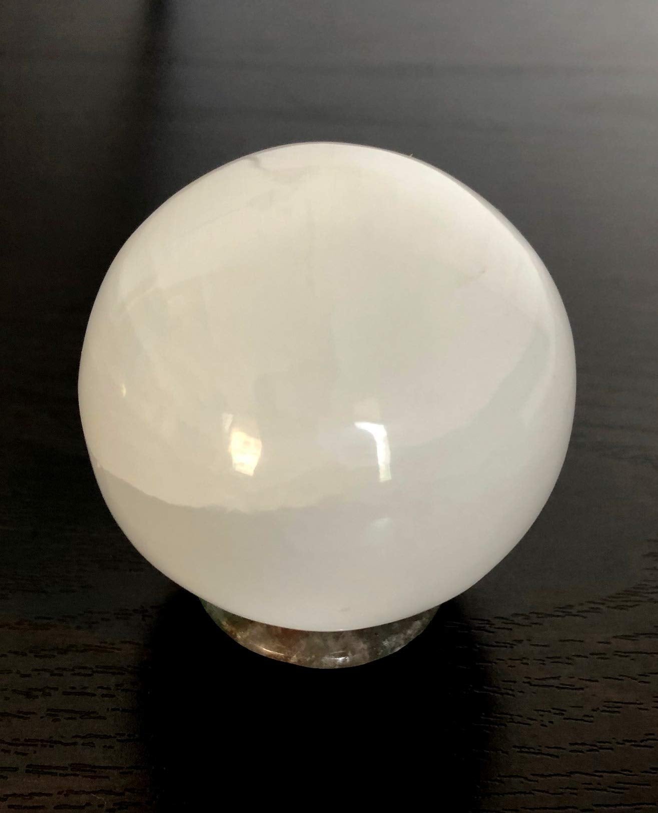 crystalmiracle Selenite 40 Mm Sphere Crystal Healing FengShui Reiki Home Office Energy Peace Meditation Gemstone Vaastu Aura