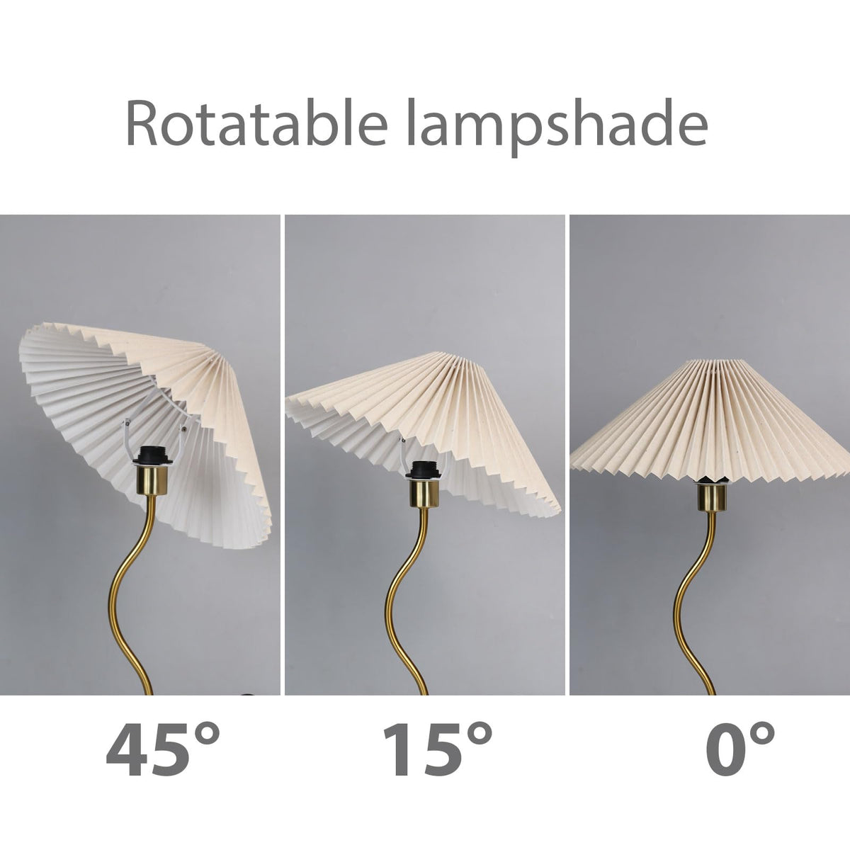 KUNJOULAM Small Pleated Table Lamp, Bedside Nightstand Lamp with Beige Lampshade, Morden Mini Lamp for Bedroom Home Office Decor, E12 Bulb Included
