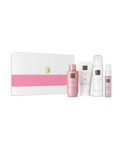 RITUALS Gift Set The Ritual of Sakura Small - Four Skincare Products Enriched with Cherry Blossom and Rice Milk - Bath Gift Box with Renewing Properties
