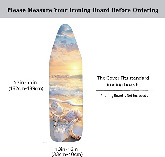 Sea Star Ironing Board Pad and Cover Standard Ironing Board Cover Scorch and