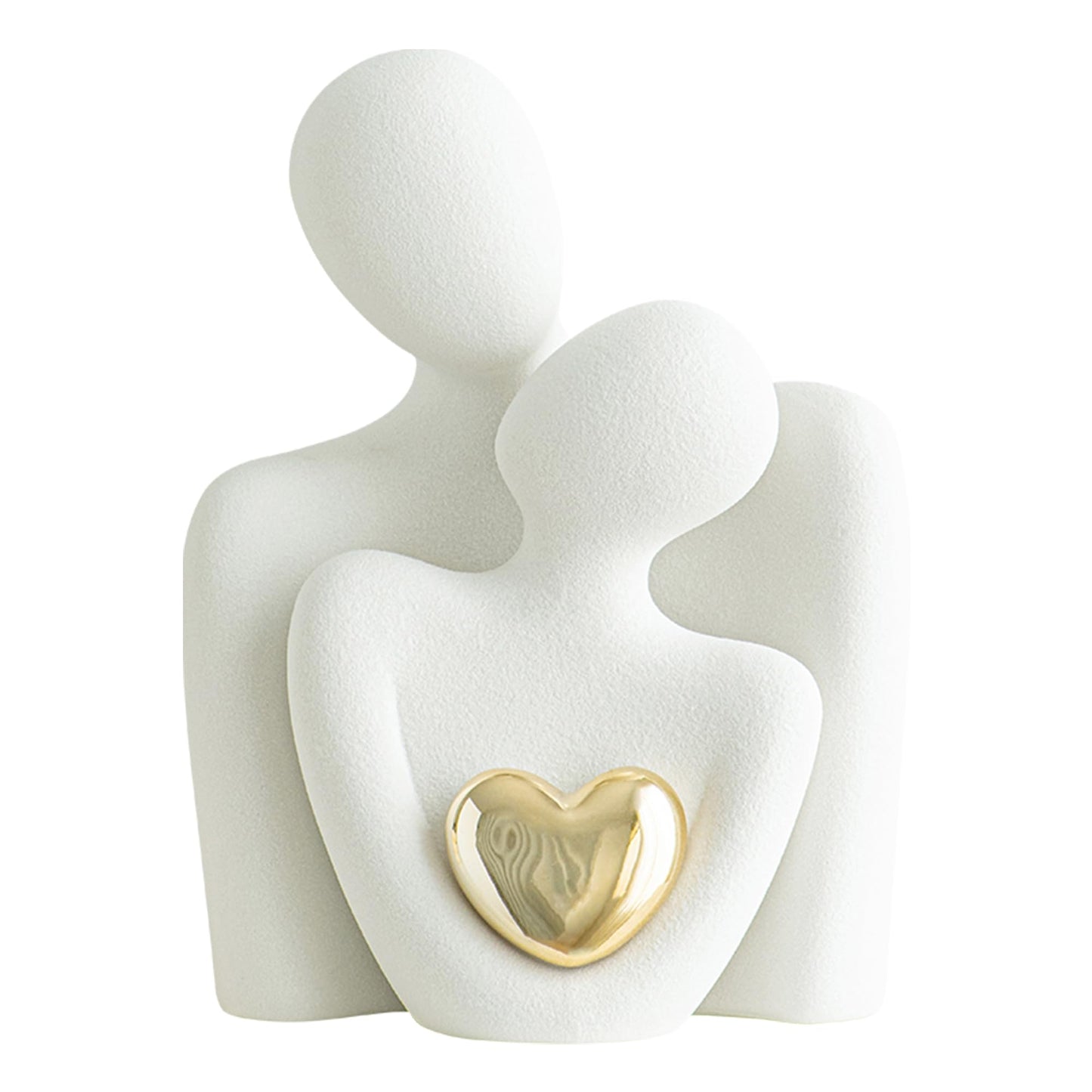 GJFASGF Ceramic Couple Statue - Modern Shelf Decor Knick Knacks for Shelves, Valentine's Day Wedding Gifts, Home Decor for Living Room, Bedroom, Bookshelf & TV Stand (L)