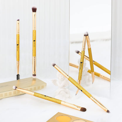 DUcare Foundation Brush Contour Bronzer Makeup Brush Double Ended Self Tanner Brush Sculpting Brush for Blending Liquid Powder Concealer Cream Cosmetics Blush Buffe