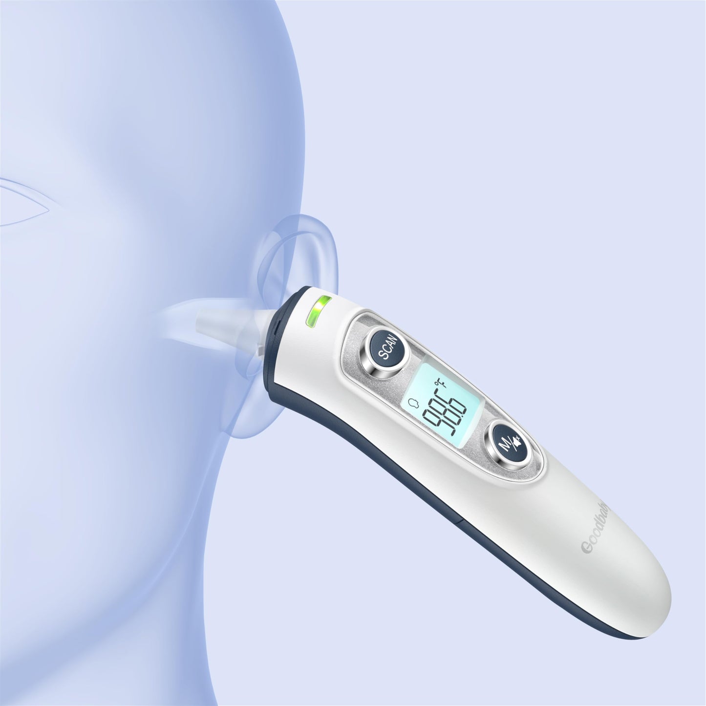 Ear Thermometer for Adults and Kids, Digital Accurate Ear and Forehead Thermometer with Fever Alarm, 1 Second Fast Result, Easy to use, 2 in 1 Mode