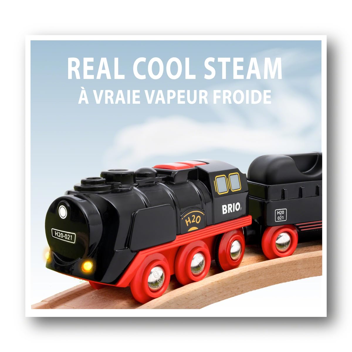 BRIO World Battery Powered Steaming Toy Train Engine for Children Age 3 Years Up for Kids