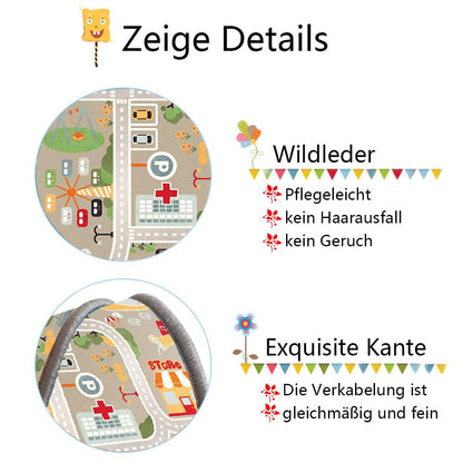 TYKTZXY Kid Rug Playmat for Toy Cars, Play Area Carpet with Rubber Backing, for Children Bedroom Play Room 120cm×160cm(3'11"×5'3")