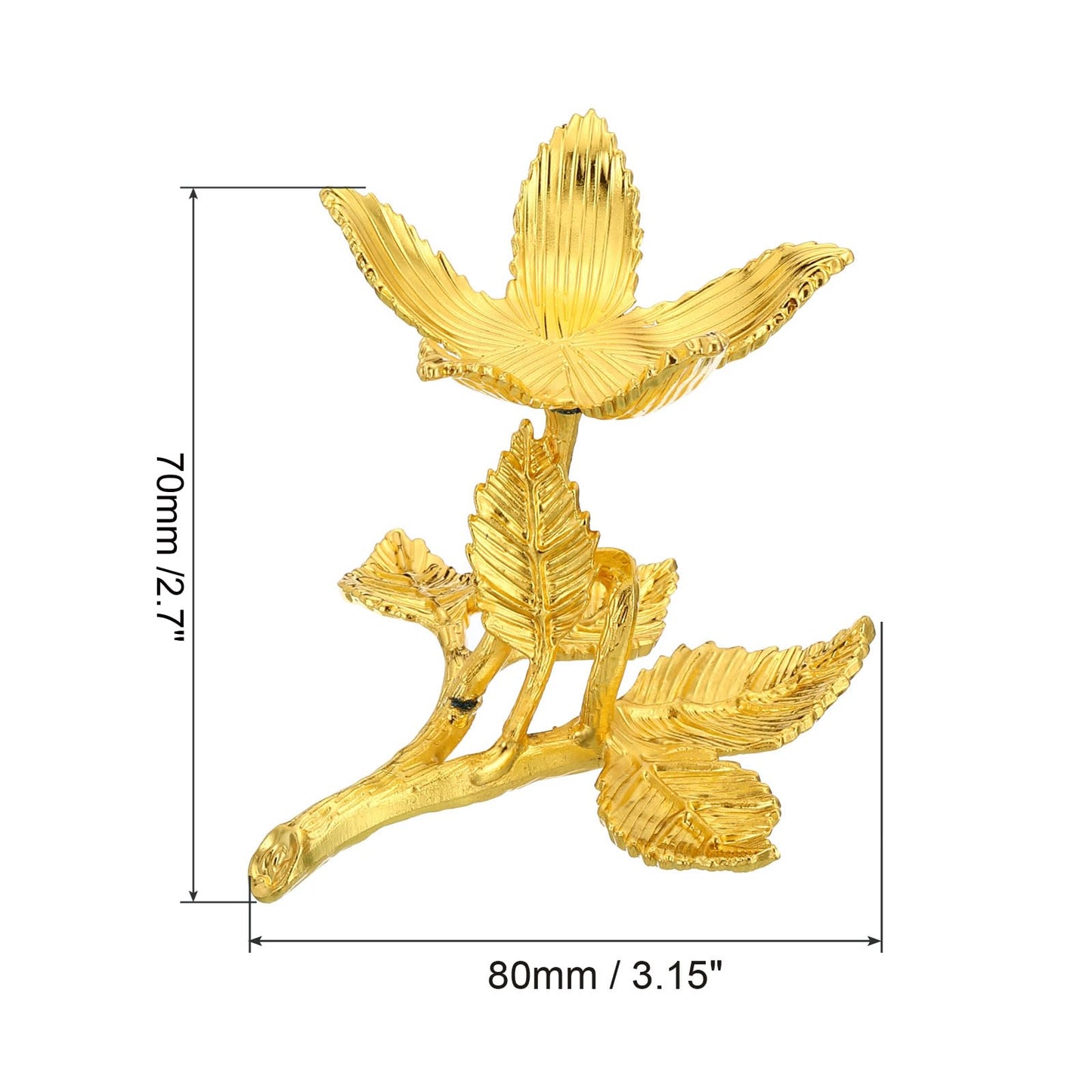 PATIKIL Crystal Ball Stand, Sphere Display Stand Photography Props for 50 to 80mm Crystal Balls Ornament Rack Holder Metal Base Rose Shape, Golden
