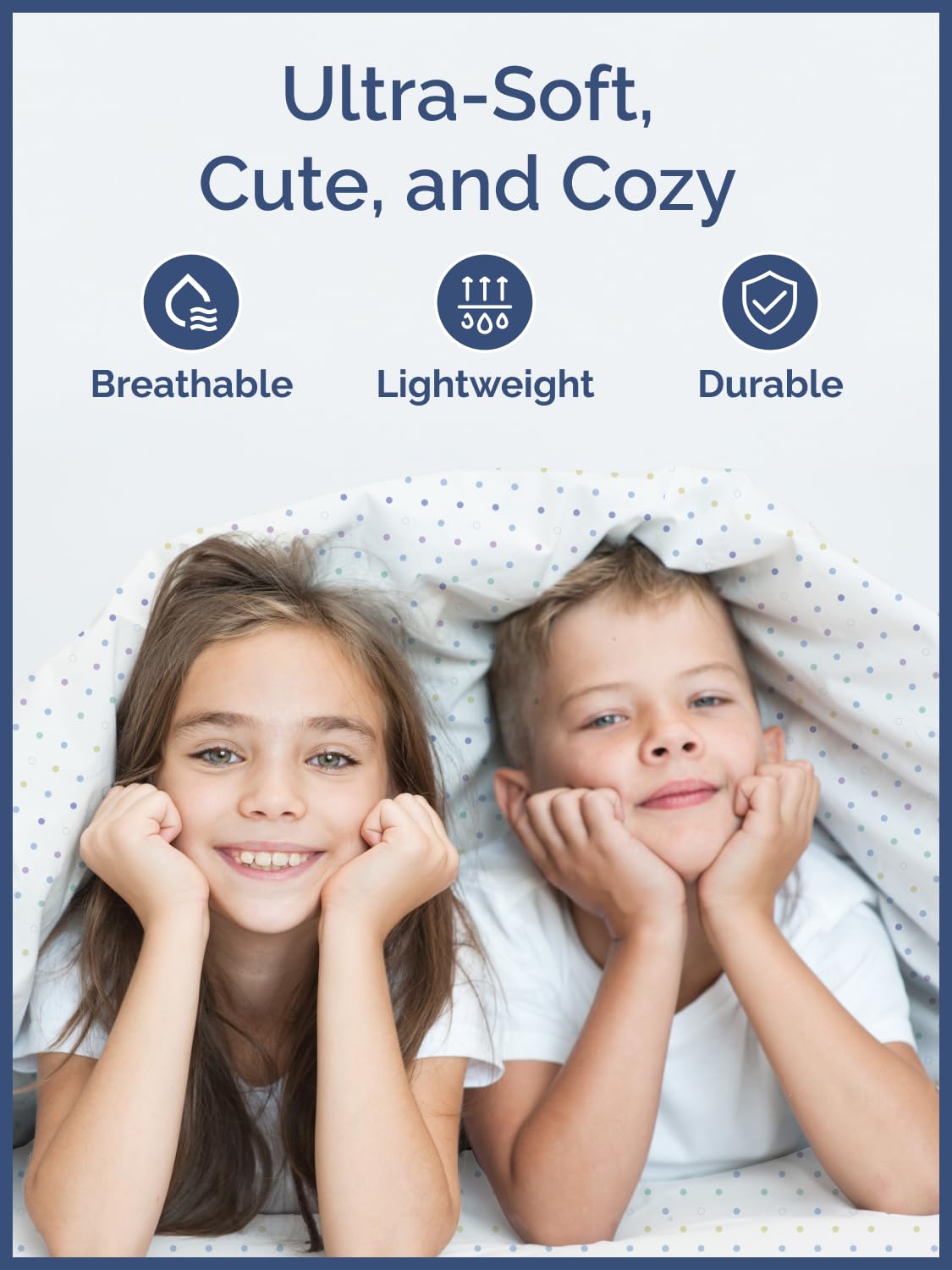 Kids Full Size Bed Sheet Set - 4 Piece Kids Loft Bed Sheets - Polka Dots Themed Bedding - Soft, Cute and Cozy - Breathable and Machine Washable - Multicolor Bed Set for Boys, Girls, Teens & Toddlers
