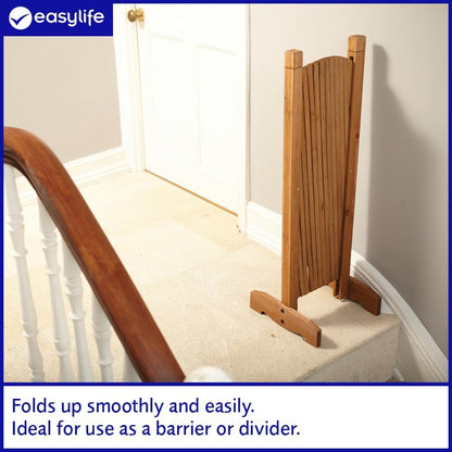 Easylife Solid Wood Expanding Fence, Mobile and Movable Fence, Gardeners & Pet Owners, Fold-able Design and Lightweight, H:90cm x W:30-190 cm from Easylife Lifestyle Solutions - Natural Wood