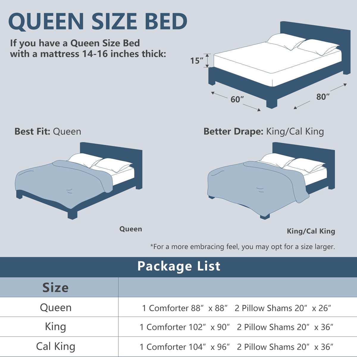 CozyLux Queen Comforter Set 3 Pieces, Heathered Beige Luxury Comforters Queen Size Bedding Set, Breathable Lightweight Down Alternative Comforter with 2 Pillow Shams, All Seasons Bed Set Gift for Home