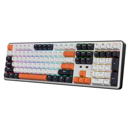 Redragon K689 PRO Wireless Gasket RGB Gaming Keyboard, 104 Keys + Extra 4 Hotkeys Mechanical Keyboard w/Upgraded Hot-swappable Socket, 5-Layer Noise Dampening, Round PBT Keycaps, Custom Linear Switch