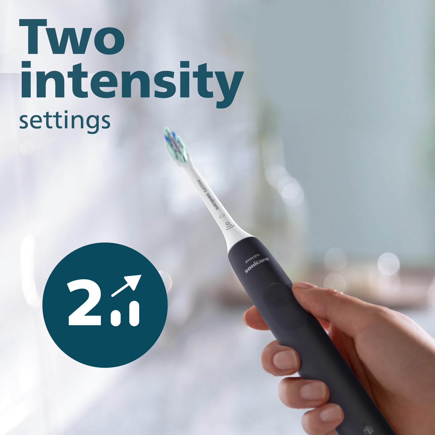 Philips Sonicare 4100 Rechargeable Electric Toothbrush, with Pressure Sensor, 2 Intensity Settings, SmarTimer and QuadPacer, 14-Day Battery Life, Deep Pink, Model HX3681/26