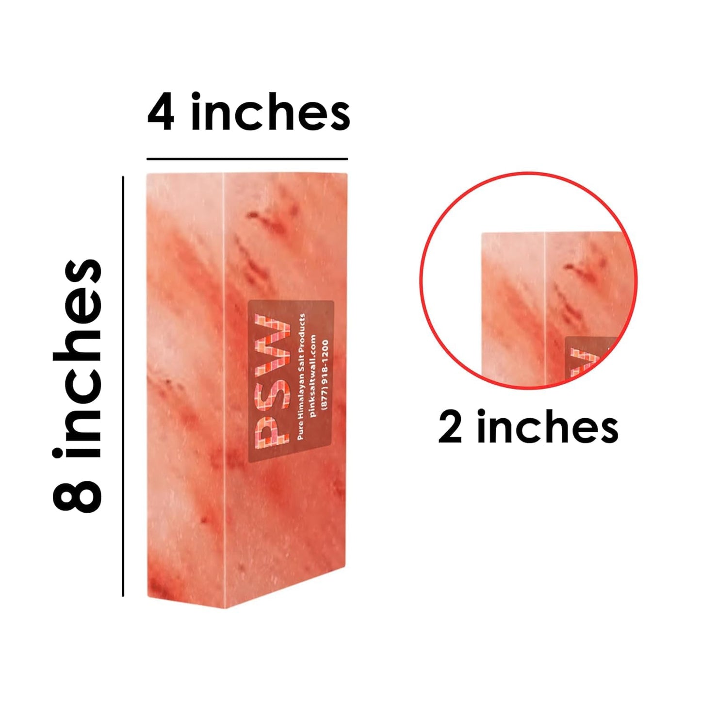 4 Himalayan Salt Bricks 8"x4"x2" For Build Spa Sauna | Himalayan Pink Salt Block For Home Decor & Salt Wall | Block 5.5Lbs Home Improvement