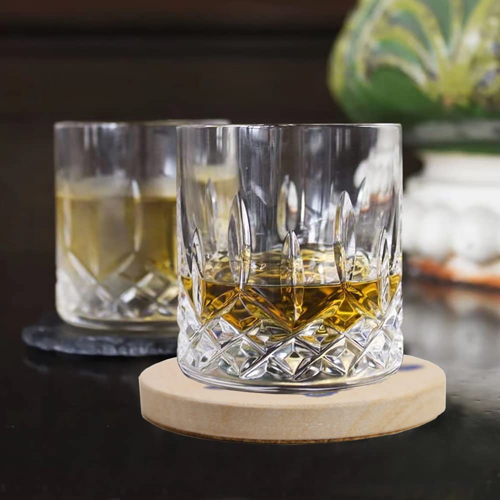MONKEY SUN 8 Pack Natural Sandstone Water Absorbent Hand Crafted Round Coasters Bulk, 4 x 4 Inches Stone Coasters for Drink Bar Kitchen Home, Used for DIY and Carving, Set of 8