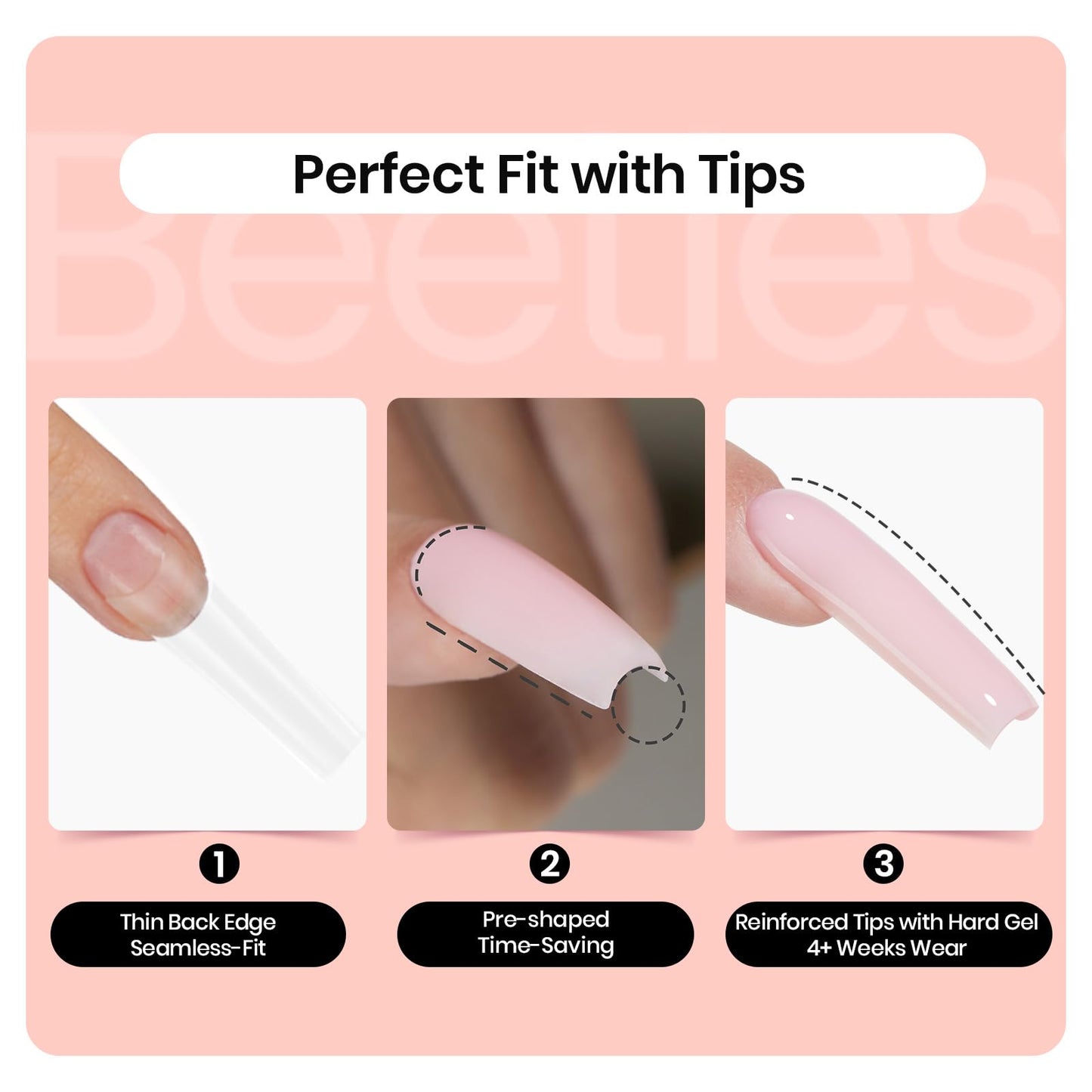 Beetles Builder Gel for Nails-3 Colors 9 in 1 Nail Extension Sculpting Building Clear Nude Pink Hard Gel Kit with Base Top Coat for Pros Women,UV & LED Lamp Cured Needed