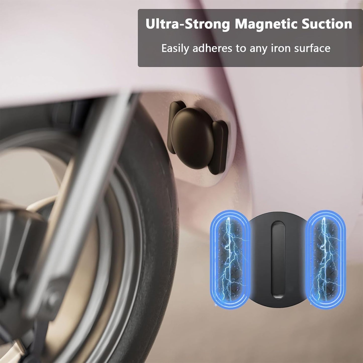 GPS Tracker for Vehicles,Real Time GPS Tracker for Car Work with Apple Find My(iOS Only),No Monthly Fee Hidden Mini Tracker Device for Vehicles (Black,2PCS)