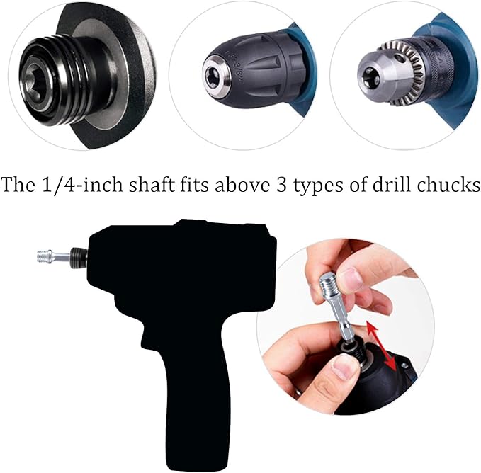 Kichwit 4 Inch Drill Power Brush Tile Scrubber Scouring Pads Cleaning Kit