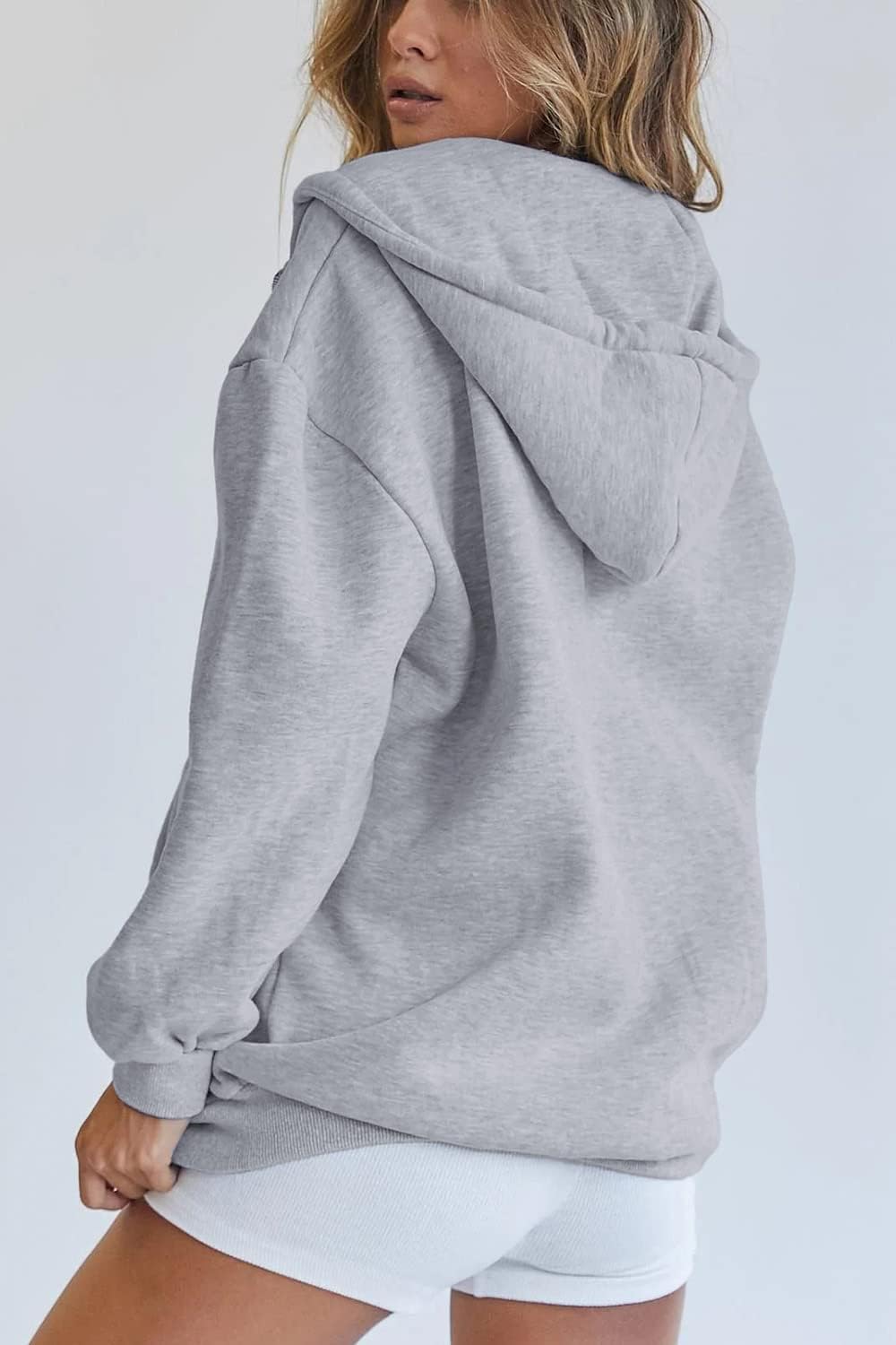 PRETTYGARDEN Women's 2025 Zip Up Y2K Hoodies Casual Long Sleeve Sweatshirts Fall Spring Track Jackets with Pockets (Grey,Medium)