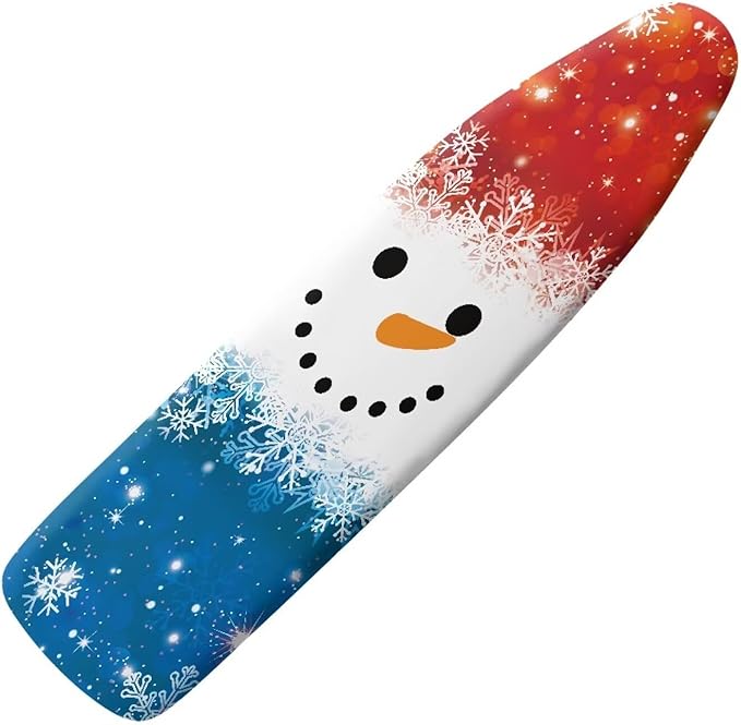 ZDCUSTOM Red Blue Snowman Ironing Board Cover 52"x13" Christmas Resist