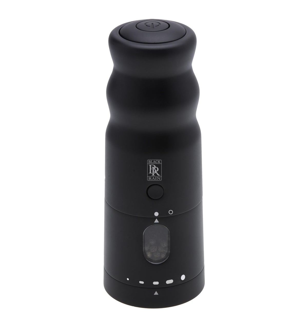 BLACK RAIN Pepper Mill Grinder, Adjustable Coarseness, Rechargeable Pepper Grinder with LED Light, Heavy Duty Professional Grade Electric Peppercorn Grinder (Matte Black)