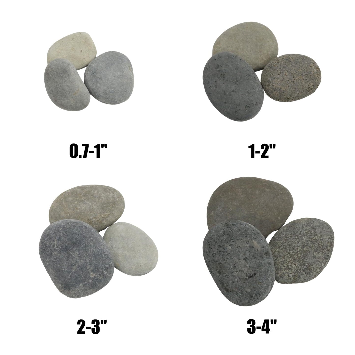 Wuyituart 4LB Large Rocks for Painting, 3-4 Inch Natural River Rocks, Decorative Stones for Fish Tank Aquarium Fountain Garden Arts Crafting