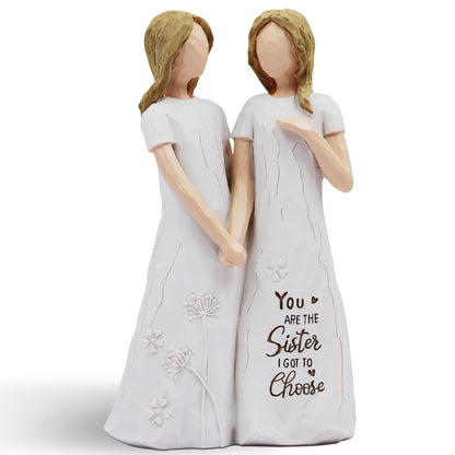 BORLESTA Best Friend Birthday Gifts for Women - Friendship Gifts for Women, Gift for Friends Women, Sister Birthday Gift, Bestie Gift for Women - Friend Hand-Painted Figure