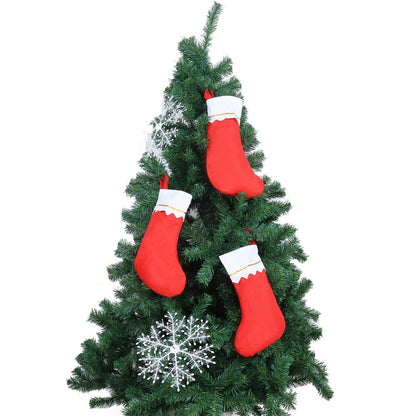 CCINEE 12pcs Red Felt Christmas Stockings 15" Party Favors Stockings for Xmas Decoration
