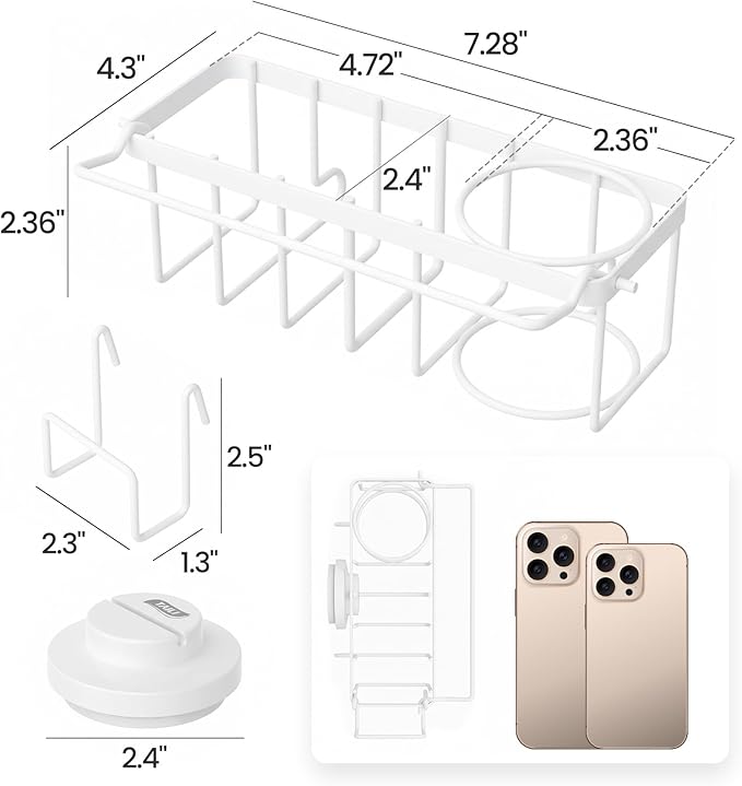 TAILI 4-in-1 Sponge Holder for Kitchen Sink