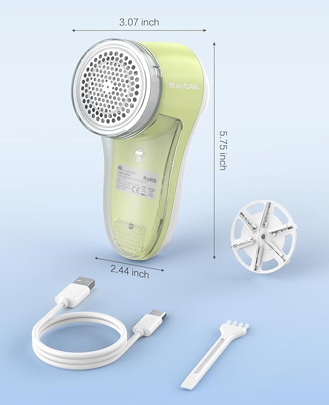 BEAUTURAL Fabric Shaver, Rechargeable Lint Remover