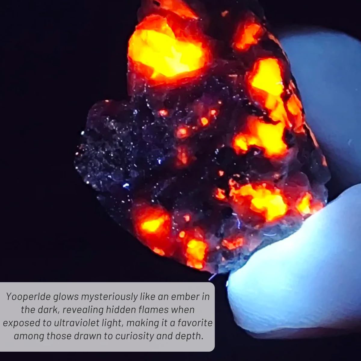 Natural Yooperlite Stone Rock Glow Under UV Light Raw Rough Crystal for Rock Tumbling, Decor, Crafts, Gift